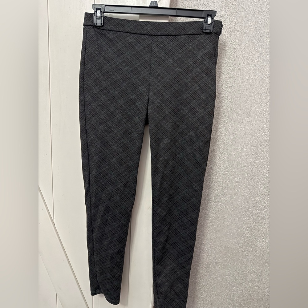 Black & Grey Plaid Skinny Pants Women's Size 11